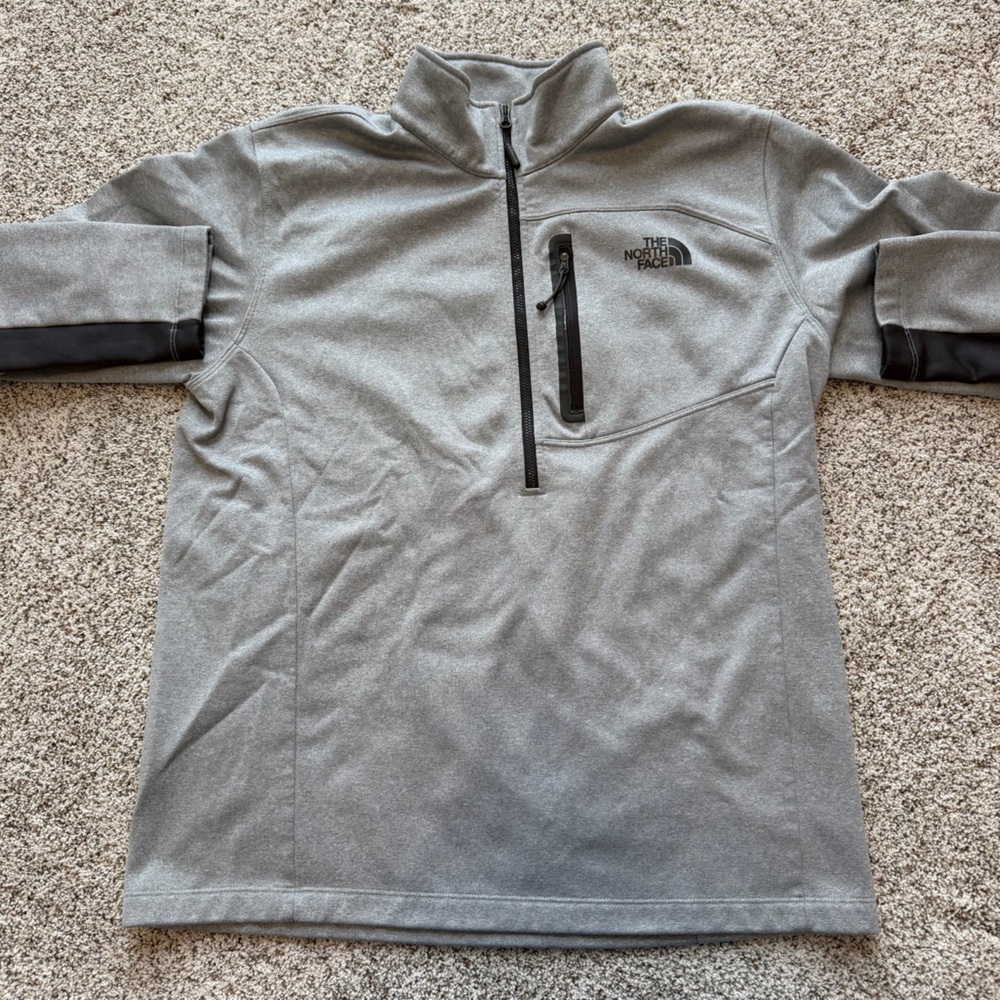 The North Face 1/4 Zip Pullover Men’s Large Gray Performance Sweatshirt CY1198 - Picture 2 of 9